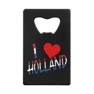 I Heart Holland overlay op bk bot Kredietkaart Flessenopener