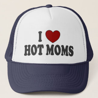 I Heart Hot Moms Trucker Hat Pet
