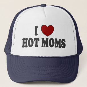 I Heart Hot Moms Trucker Hat Pet