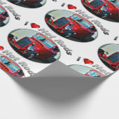 I Heart Hot Rods - Matte Wrapping Paper, 30 x 6 in Cadeaupapier (Hoek)