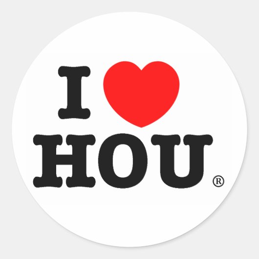 I Heart HOU Sticker (Voorkant)
