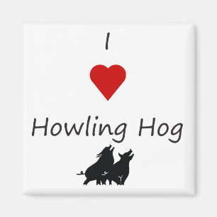 I Heart Howling Hog Barbecue Fridge Magnet Magneet