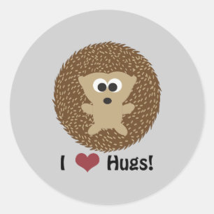 I Heart Hugs hedgel Ronde Sticker