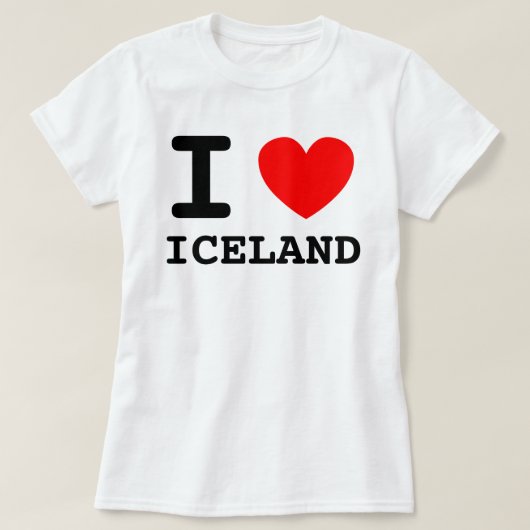 I Heart IJsland Shirt (Design voorkant)