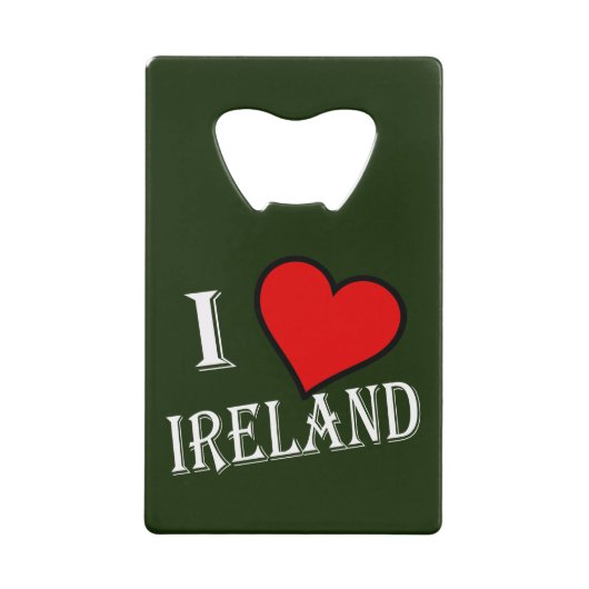 I Heart Ireland bij bocnt Kredietkaart Flessenopener (Voorkant)