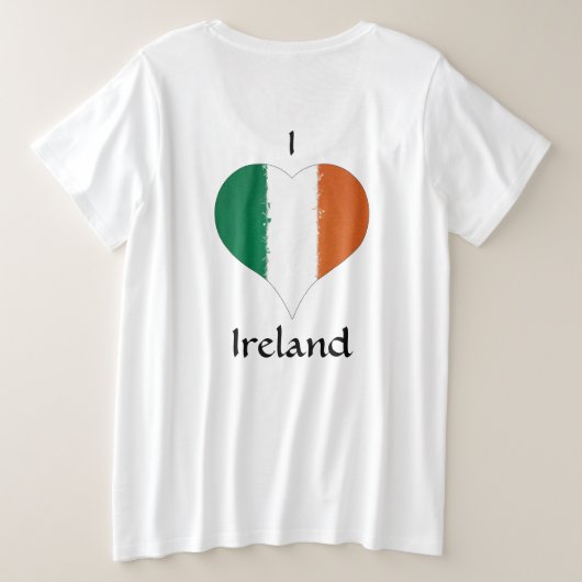 I Heart Ireland Tricolor Drapeau irlandais (Design dos)