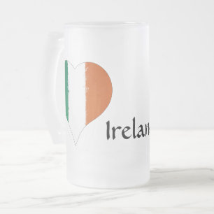 I Heart Ireland Tricolor Flag Matglas Bierpul