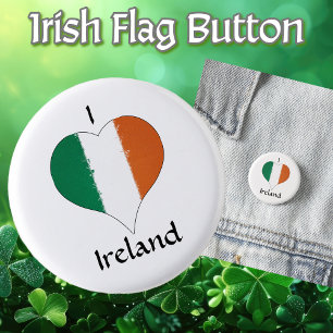I Heart Ireland Tricolor Flag Ronde Button 3,2 Cm