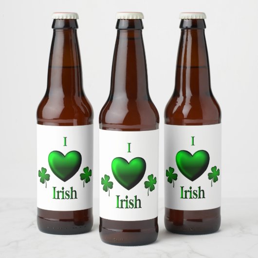 I Heart Irish Bier Etiket (Flessen)