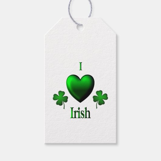 I Heart Irish Cadeaulabel (Voorkant)