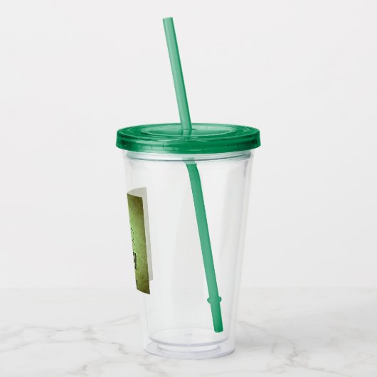 I Heart Irish Shamrock Name Monogram Initialen Acryl Drinkbeker (Links)