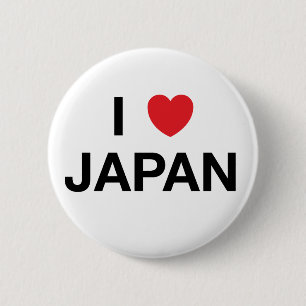 I HEART JAPAN Badge Pin Ronde Button 5,7 Cm