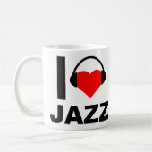 I Heart Jazz Funny Mug (Gauche)
