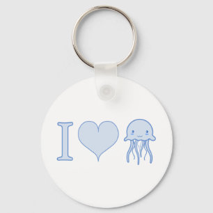 I Heart Jellyfish Sleutelhanger