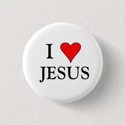 I HEART JESUS RONDE BUTTON 3,2 CM (Voorkant)