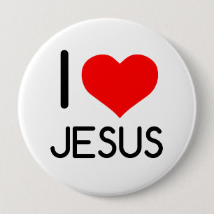 I HEART JESUS RONDE BUTTON 4,0 CM
