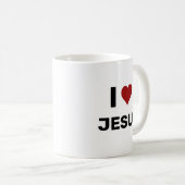 I Heart JesusI Love Jesus Red Heart Coffee Mug (Devant droit)