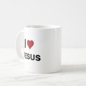 I Heart JesusI Love Jesus Red Heart Coffee Mug (Devant gauche)