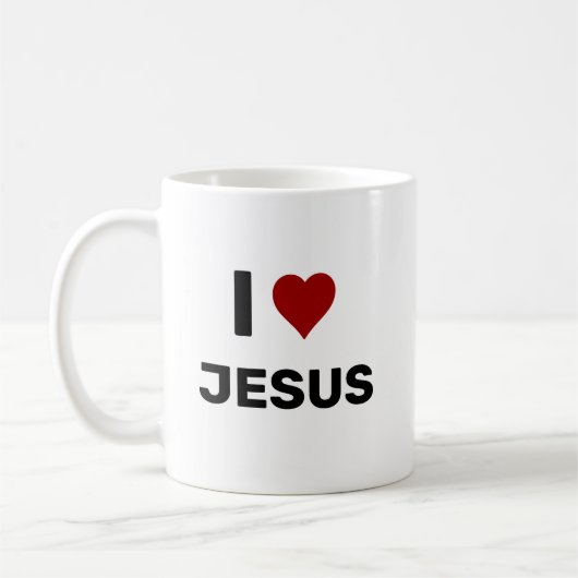 I Heart JesusI Love Jesus Red Heart Coffee Mug (Gauche)