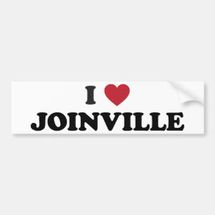 I Heart Joinville Brazilië Bumpersticker