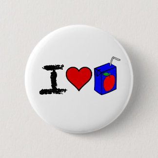 I Heart Juice Boxes Ronde Button 5,7 Cm