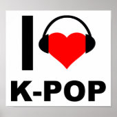 I Heart K-Pop Funny Poster (Devant)