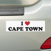 i Heart Kaapstad Zuid-Afrika Bumpersticker (Op auto)