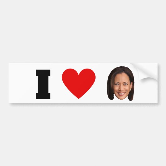 I Heart Kamala Harris Bumpersticker (Voorkant)