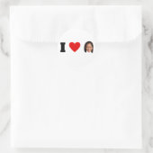 I Heart Kamala Harris Ronde Sticker (Tas)