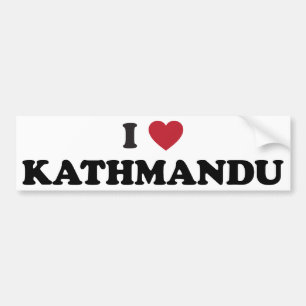 I Heart kathmandu Nepal Bumpersticker
