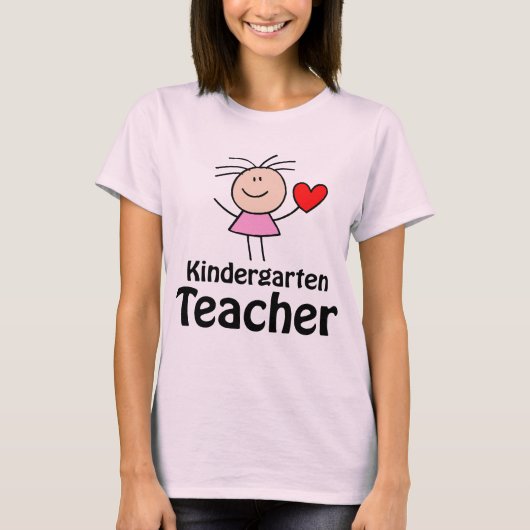 I Heart Kindergarten Leraar T-shirt (Voorkant)