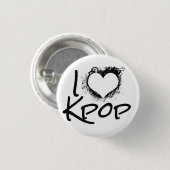 I Heart Kpop Button (Voorkant /achterkant)