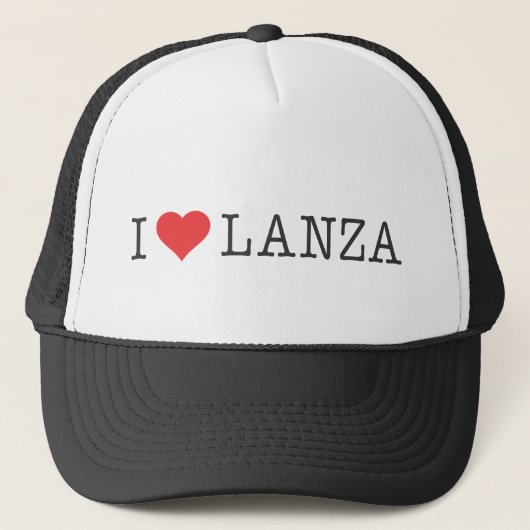 I Heart Lanza Trucker Hat Trucker Pet (Voorkant)