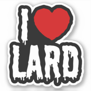 I HEART-LARD STICKER