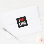 I HEART-LARD VIERKANTE STICKER (Envelop)