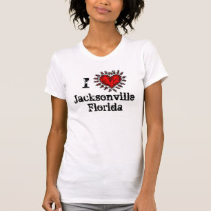 I Heart (liefde) Jacksonville Florida T-shirt