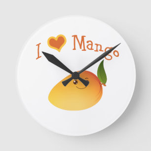 I Heart (liefde) Mango Ronde Klok