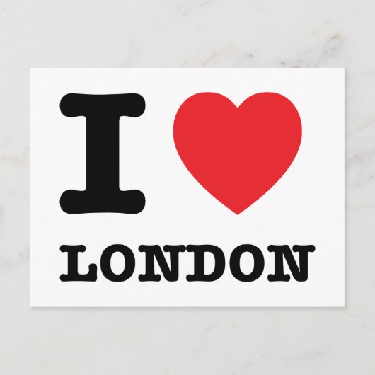 I Heart London Briefkaart (Voorkant)