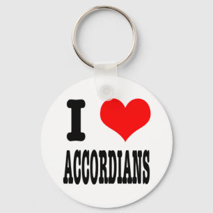 I HEART (LOVE) ACCORDIANS SLEUTELHANGER