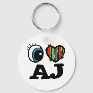 I Heart (Love) AJ Sleutelhanger