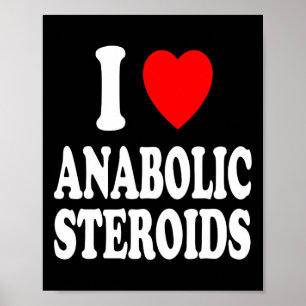 I Heart (Love) Anabole steroïden Bodybuilding Gewi Poster