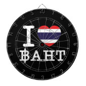 I Heart (Love) Baht Dartbord (Voorkant)