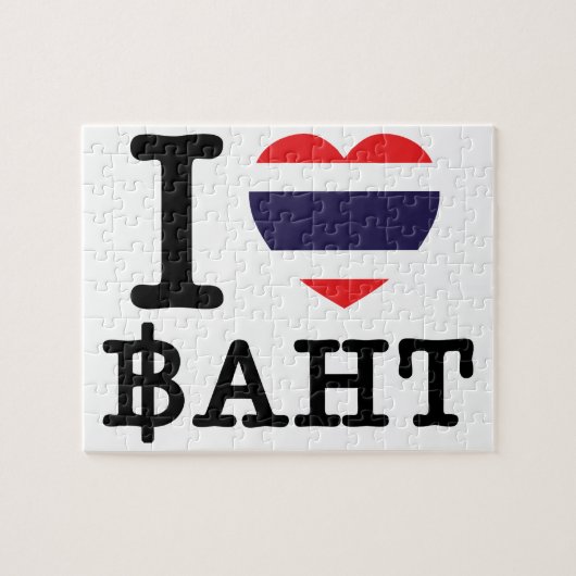 I Heart (Love) Baht Legpuzzel (Horizontaal)
