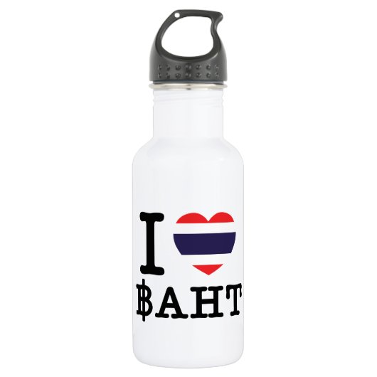I Heart (Love) Baht Waterfles (Voorkant)