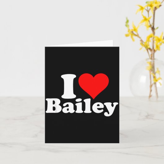 I Heart Love Bailey  Kaart (Gele Bloem)