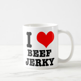 I HEART (LOVE) beef jerky Koffiemok