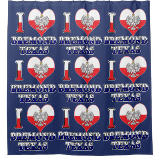 I Heart Love Bremond Texas Douchegordijn