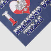 I Heart Love Bremond Texas Tissuepapier (Detail)