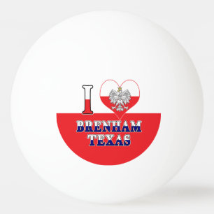 I Heart Love Brenham Texas Pingpongballen