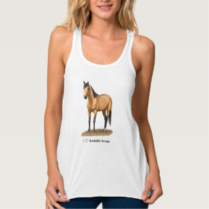 I Heart (Love) Buckskin Paarden Tanktop